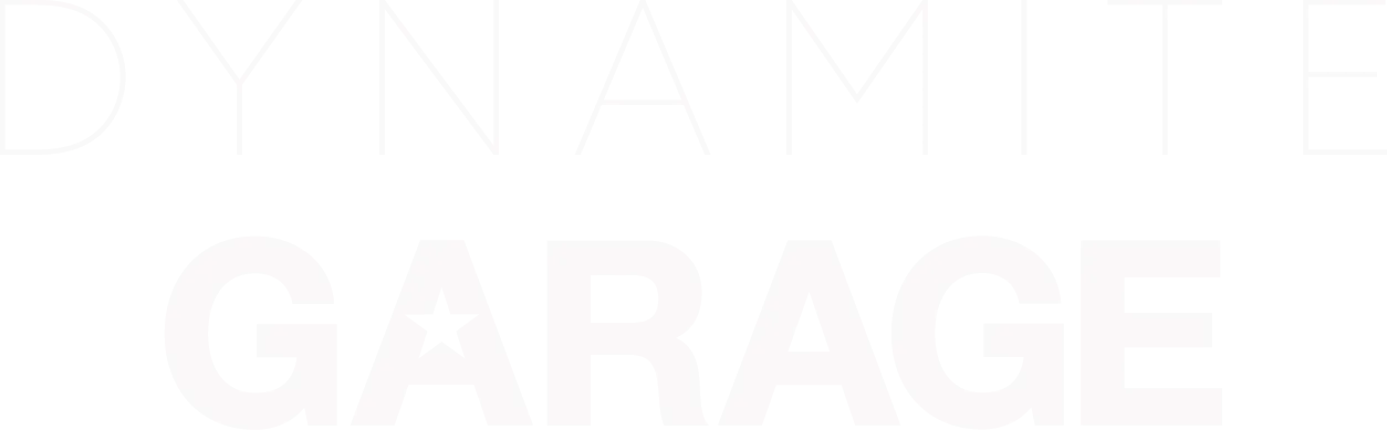 Dynamite Garage Logo - White Variant